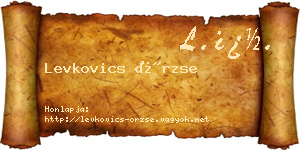 Levkovics Örzse névjegykártya