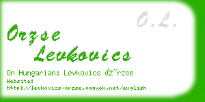 orzse levkovics business card